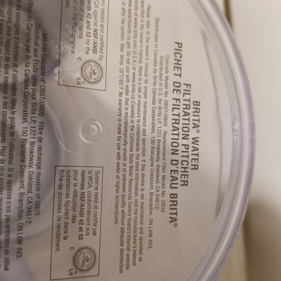Brita Clear Water Filtration Pitcher - Picture 8 of 8